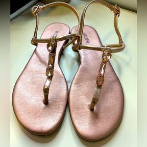 Ana Capri Sandals With Pink Crystals Rubber Sole - size 38